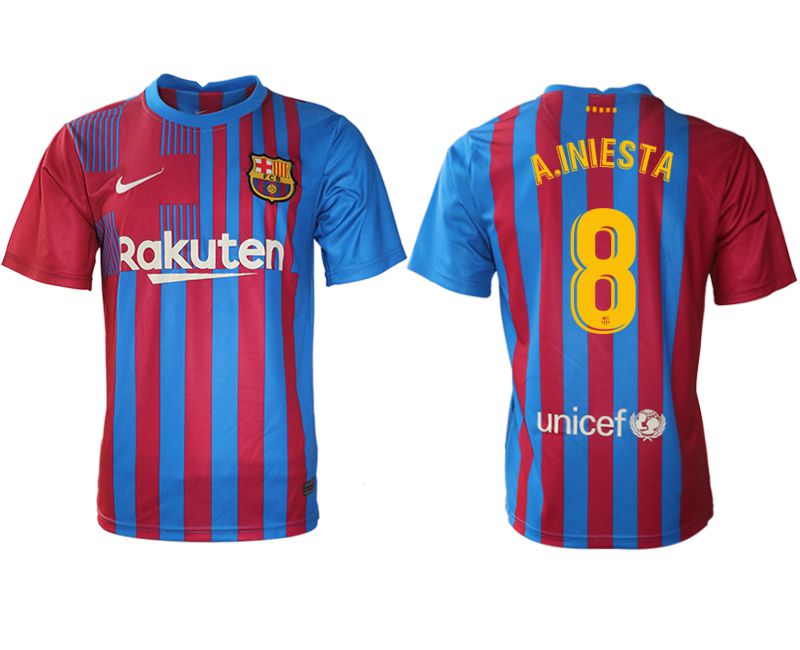 Men 2021-2022 Club Barcelona home aaa version red #8 Nike Soccer Jersey